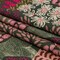 1 Yard Stretch Cotton Twill Print Fabric Red Green Mushroom Flower Nature Design 59 inch Width